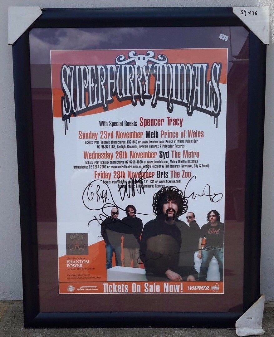 Welsh-psychedelic-rock-band-Super-Furry-Animals-signed-framed-tour-poster-122736934546