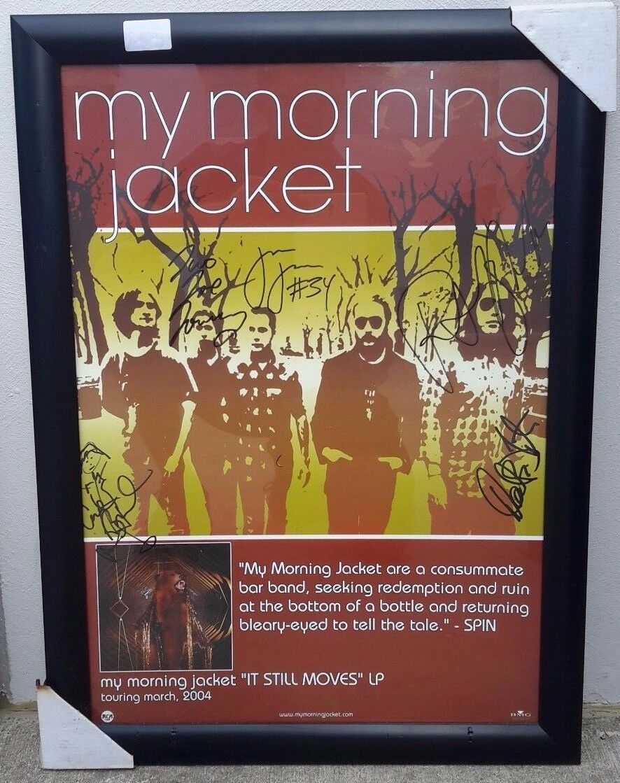 My-Morning-Jacket-2004-American-Rock-Band-Lp-and-Touring-Signed-Framed-Poster-122737177209
